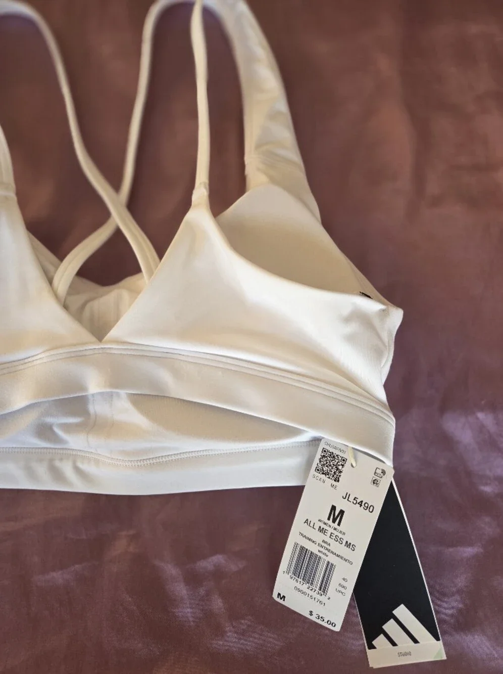 Adidas Women’s White Strappy Sports Bra